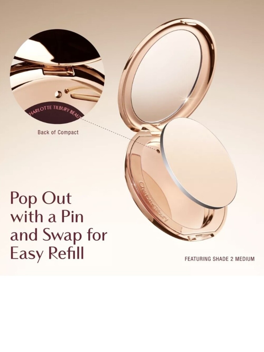 Charlotte Tilbury Airbrush Flawless Finish Smoothing Powder, 1 Fair, .28oz, NIB - Picture 9 of 11